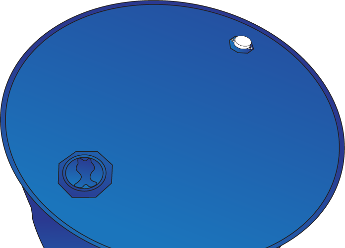 UN certified tight head steel drum top view for industrial use Malaysia